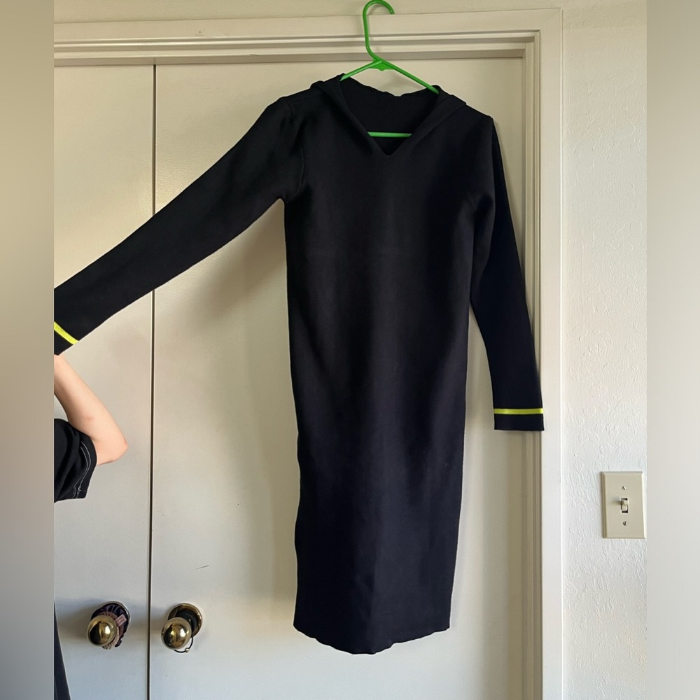 Hooded sweater dress